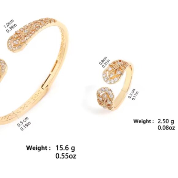 Romantic Earrings, Bracelet, and Ring set is not just for weddings any occasion - Picture 9 of 12